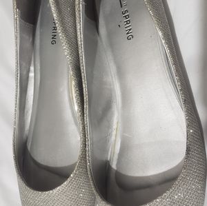 Sparkling Silver Flats